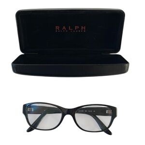 Ralph Lauren eyeglass frames with case. Frames only. Style RL6126B. Color: black